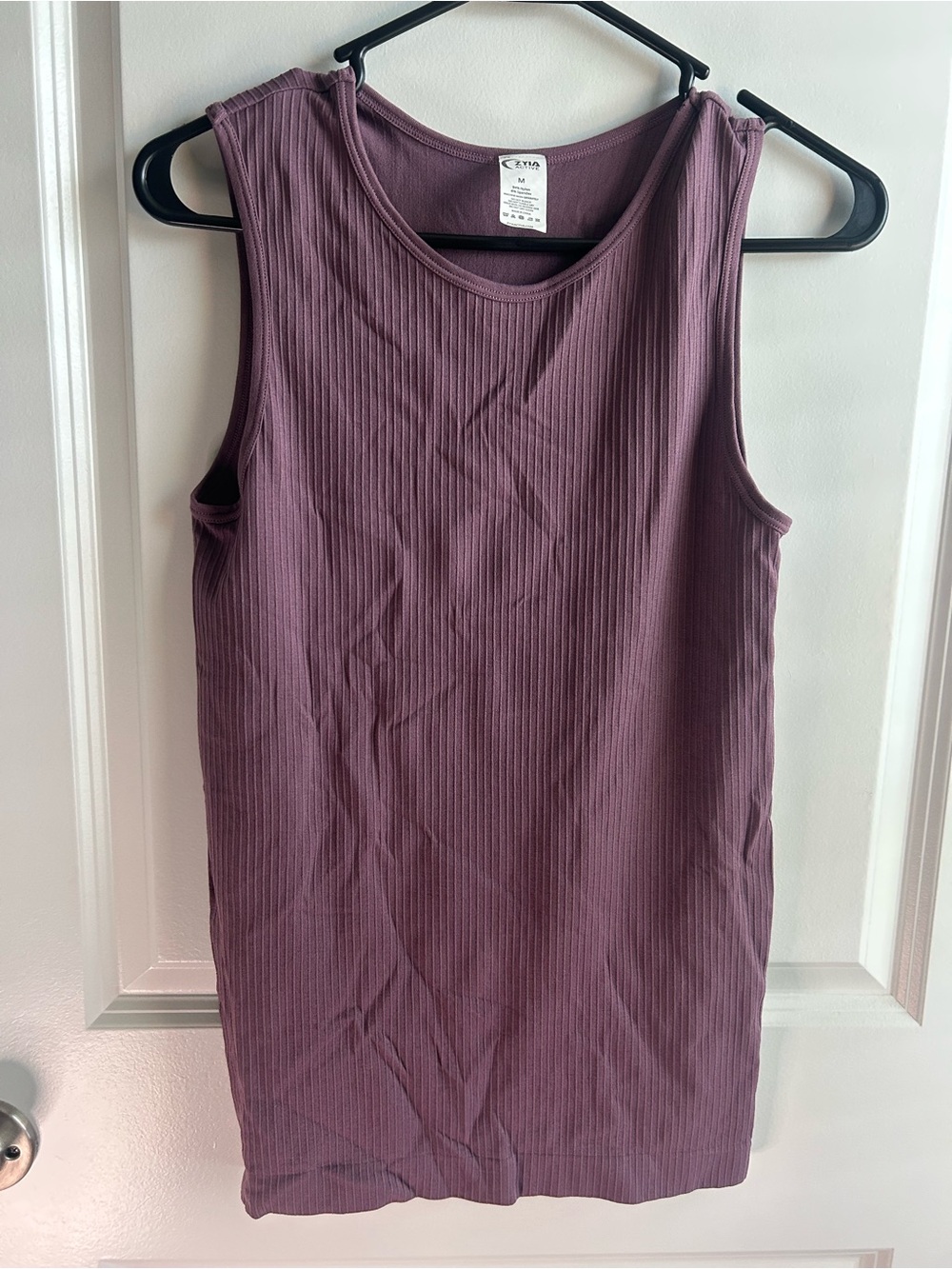 ZYIA Ribbed Tank Top - Mauve Plum